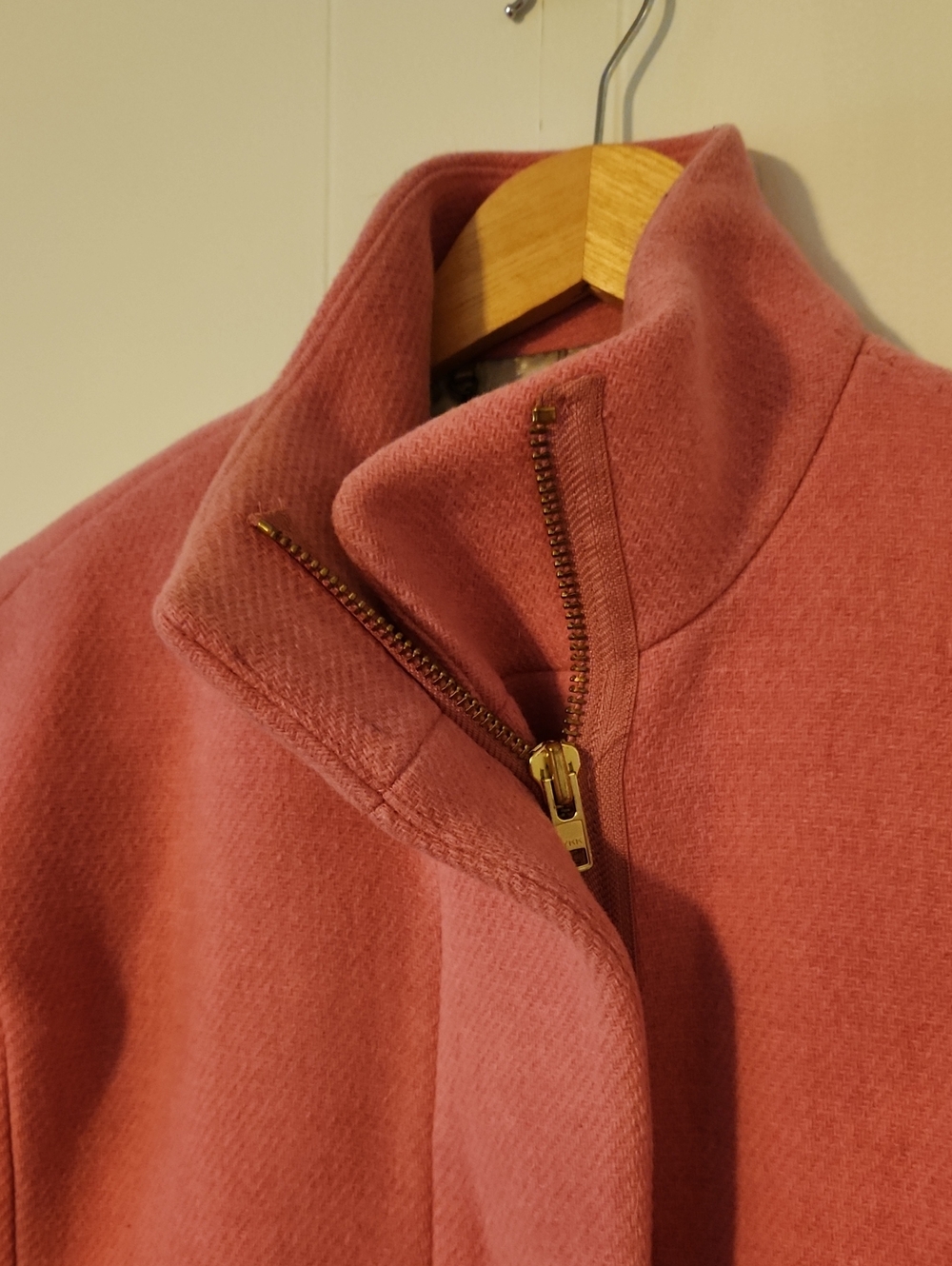 J. Crew Rose Pink Wool Pea Coat with Stand Collar - Picture 2 of 6